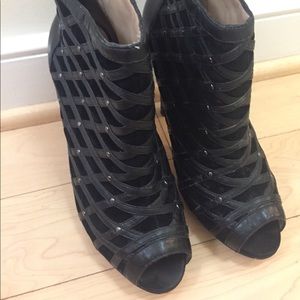 Reiss open toe booties. In excellent condition.